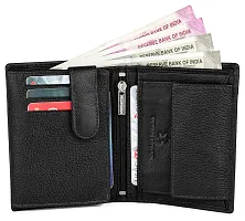 WildHorn Men's Top Grain Portrait Leather Ultra Strong Stitching Handcrafted RFID Blocking Wallet with 2 Transparent ID Windows Slots, 11 Card Slots and Zip Compartment-thumb2