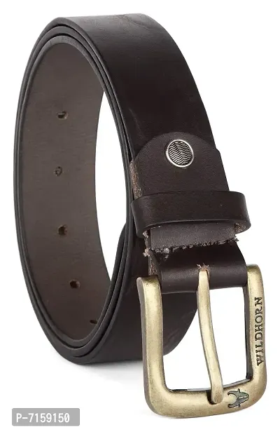 WILDHORN Mens Leather Belt (WHRH500 (SHADE)_Brown)-thumb2