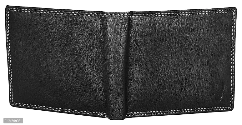 WILDHORN Classic Black Leather Wallet for Men (Black(WS))-thumb5