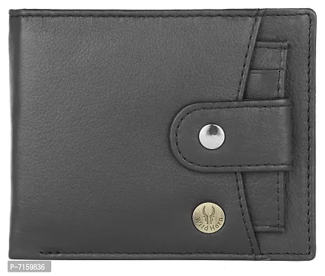 WILDHORN Leather Wallet for Men (Jade Black)-thumb3