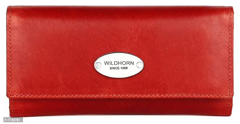 Wildhorn Women's Leather Wallet (Red)-thumb0
