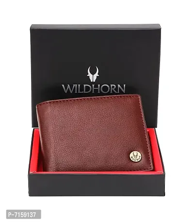 WildHorn Maroon Leather Wallet for Men I Top Grain Wallet, New Bombay Brown-thumb2