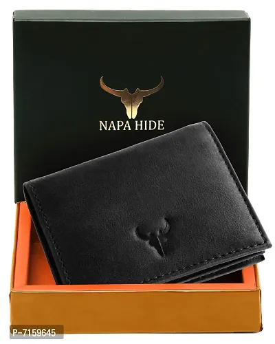 NAPA HIDE Mens Leather Wallet (Black)-thumb5