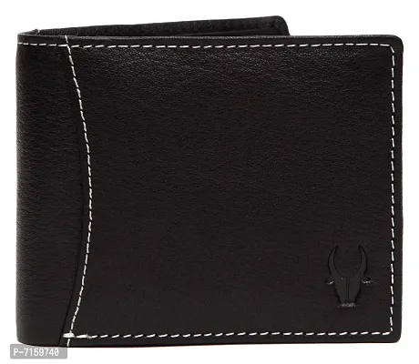 WILDHORN Men's Leather Wallet and Belt Combo ( Black)-thumb2