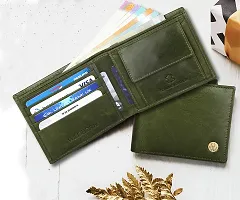 WILDHORN Men's Classic Leather Wallet and Belt Combo | Green-thumb4