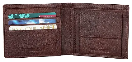 WILDHORN Classic Black Leather Wallet for Men (Maroon)-thumb2