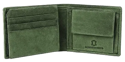 WildHorn  Men's Antlers Hunter Leather Wallet (Green)-thumb3