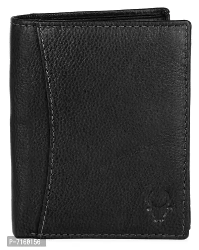 WildHorn Men's Top Grain Portrait Leather Ultra Strong Stitching Handcrafted RFID Blocking Wallet with 2 Transparent ID Windows Slots, 11 Card Slots and Zip Compartment-thumb0