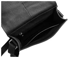 Leather Messenger Bag for Men (Black)-thumb4