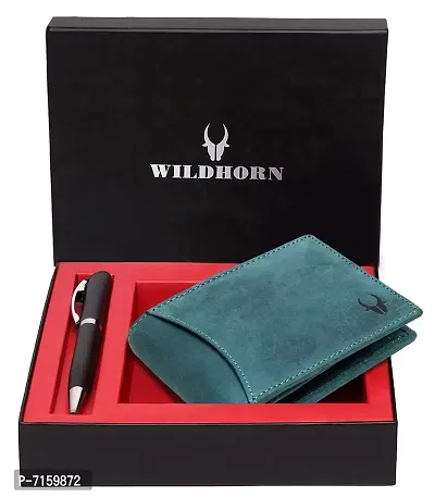 WILDHORN Leather Gift Combo for Men (Blue Hunter PW)