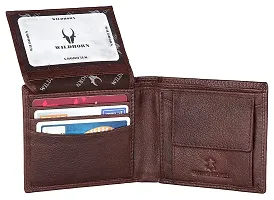 WILDHORN Classic Black Leather Wallet for Men (Maroon)-thumb3