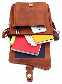 WILDHORN Original Leather 9 inch Sling Bag for Men I Multipurpose Crossbody Bag I Travel Bag with Adjustable Strap I DIMENSION: L- 8 inch H- 9 inch W- 3 inch (Tan Vintage)-thumb4