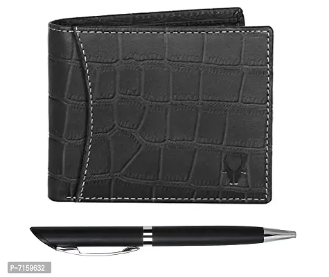 WildHorn Mens Leather Wallet Gift Set Combo I Gift Hamper for Men (Jade Black-4)-thumb0