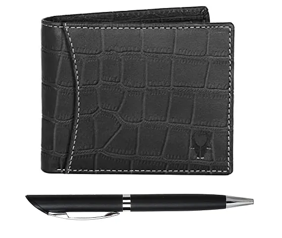 WildHorn Mens Leather Wallet Gift Set Combo I Gift Hamper for Men (Navy-2)