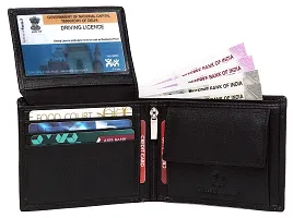 WILDHORN Men's Leather Wallet and Belt Combo ( Black)-thumb3