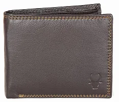 WildHorn Brown Leather Men's Wallet, Keychain and Pen (GIFTBOX 152) (Combo)-thumb1