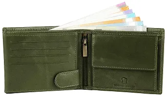 WildHorn Green Crunch Leather Men's Wallet (WH1173)-thumb3