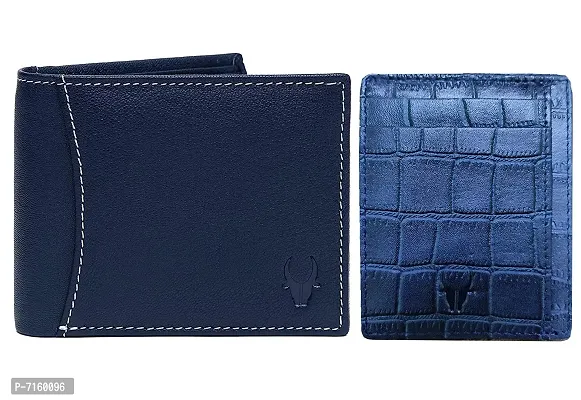 Leather Wallet for Men (CRD Blue Croco+ BLUE54)