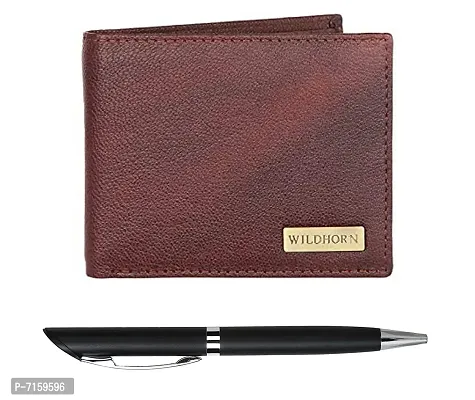 WildHorn Mens Leather Wallet Gift Set Combo I Gift Hamper for Men (Maroon-1)