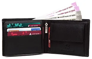 WILDHORN Men's Leather Wallet and Belt Combo ( Black)-thumb2