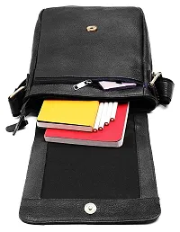 WILDHORN reg; Leather 8.5 inch Sling Messenger Bag for Men I Multipurpose Crossbody Bag I Travel Bag with Adjustable Strap I IDIMENSION: L- 8.5inch H- 10.5inch W- 3inch-thumb3