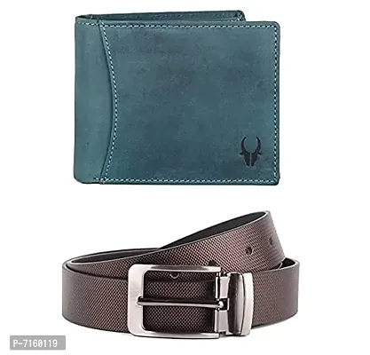 WildHorn Blue Leather Men's Wallet (WH1173)
