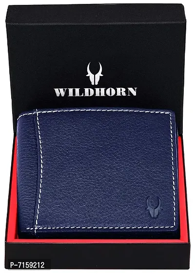 WILDHORN Brown Men's Wallet (WH1255 Crunch) (New Blue Nappa)-thumb2