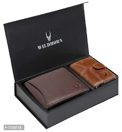 WildHorn Brown Leather Men's Wallet and Card Holder (RAKHIGIFT1173)