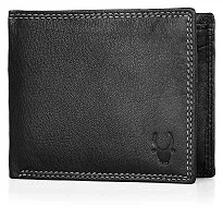 WILDHORN Classic Black Leather Wallet for Men (Black(WS))-thumb1
