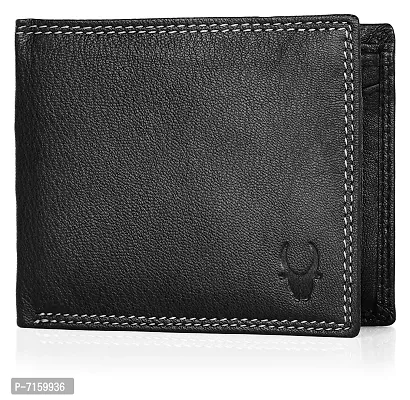 WILDHORN Classic Black Leather Wallet for Men (Black(WS))-thumb2