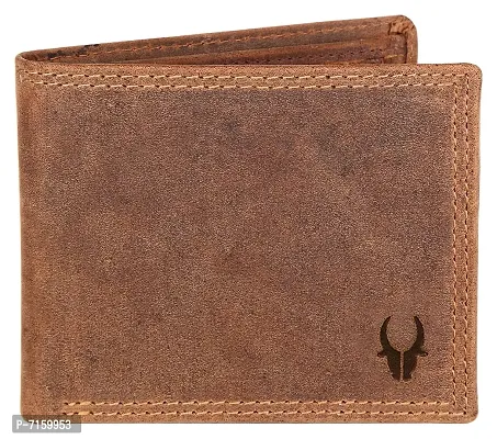 WILDHORN Classic Black Leather Wallet for Men (Tan Hunter)