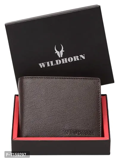 WildHorn Men's Leather Wallet (Brown)-thumb2