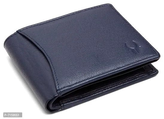 WILDHORN Wildhorn India Blue Leather Men's Wallet (RAKHIGIFT1173 Blue)-thumb2