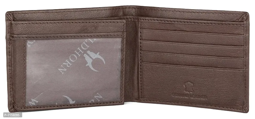 WildHorn RFID Protected Leather Men's Wallet (Brown)-thumb3