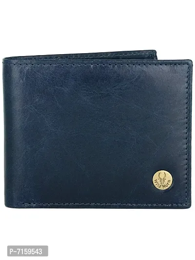 WILDHORN Men's Classic Leather Wallet and Belt Combo | Blue-thumb2