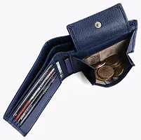 WILDHORN Top Grain Leather Wallet for Men I Classic Design I Spacious (Navy Blue)-thumb3