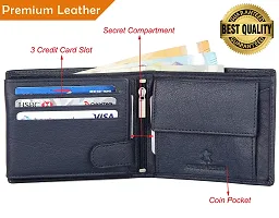 WildHorn Leather Wallet for Men (Blue)-thumb3