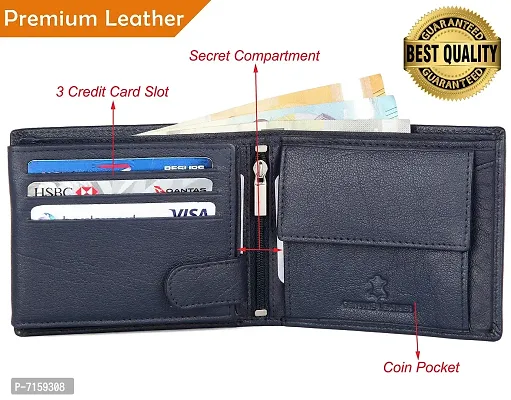 WildHorn Leather Wallet for Men (Blue)-thumb4