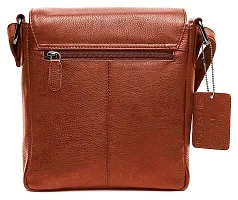 WILDHORN Original Leather 9 inch Sling Bag for Men I Multipurpose Crossbody Bag I Travel Bag with Adjustable Strap I DIMENSION: L- 8 inch H- 9 inch W- 3 inch (Tan Nappa)-thumb4