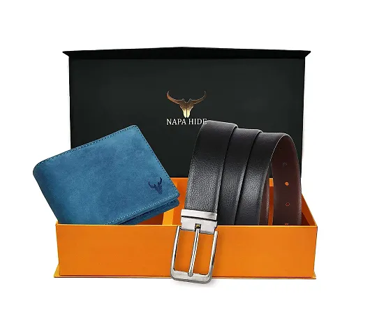 Stylish PU Wallet with Belt Set