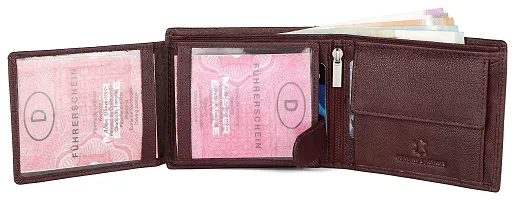 Oliver Maroon Leather Wallet and Classic Belt Combo for Men (Maroon)-thumb3