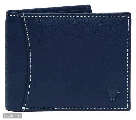 WILDHORN Blue Leather Wallet for Men I Everyday Wallet