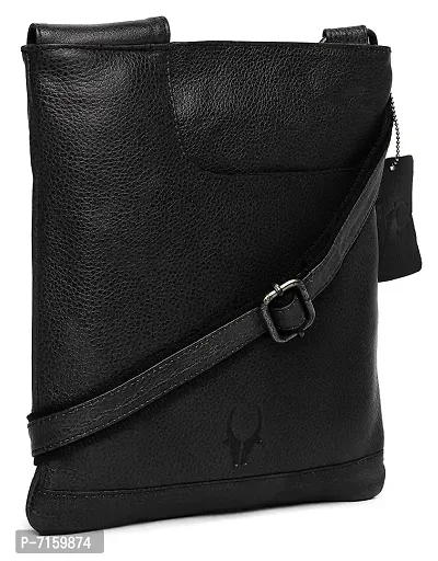 WildHorn Men's Messenger Bag (Black)-thumb2