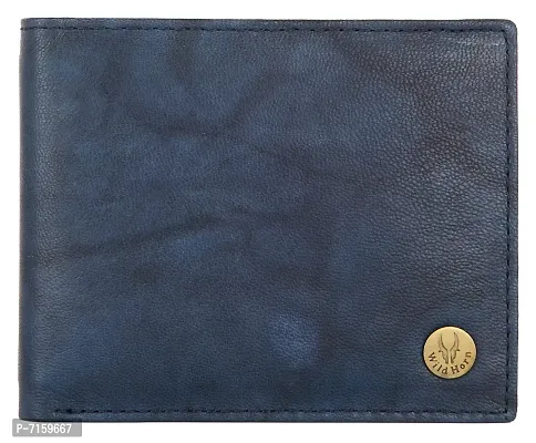 WILDHORN Wildhorn India Blue Antique Leather Men's Wallet (WH2050)-thumb4