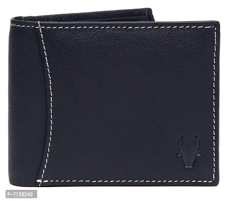 Navy Blue Leather Wallet and Belt Combo for Men (Navy Blue)-thumb2