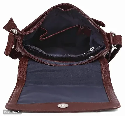 WILDHORN Leather 8.5 inch Sling Messenger Bag for Men I Multipurpose Crossbody Bag I Travel Bag with Adjustable Strap I DIMENSION: L- 8.5inch H- 10.5inch W- 3inch-thumb5