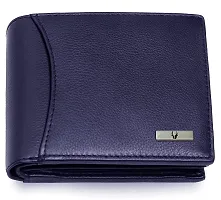 WILDHORN Blue Leather Wallet ,Keychain Pen Combo for Men I Gift Hamper I Gift for Friend, Boyfriend ,Husband ,Father-thumb2