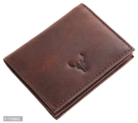 NAPA HIDE Men's Leather Wallet (Brown, Crackle)