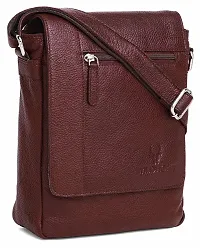 WILDHORN Leather 8.5 inch Sling Messenger Bag for Men I Multipurpose Crossbody Bag I Travel Bag with Adjustable Strap I DIMENSION: L- 8.5inch H- 10.5inch W- 3inch-thumb1