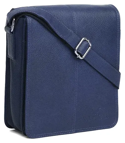 WILDHORN Leather 8 inch Sling Messenger Bag for Men I Multipurpose Crossbody Bag I Travel Bag with Adjustable Strap I Utility Bag I Dimension : L-8 inch W-3 inch H-9 inch